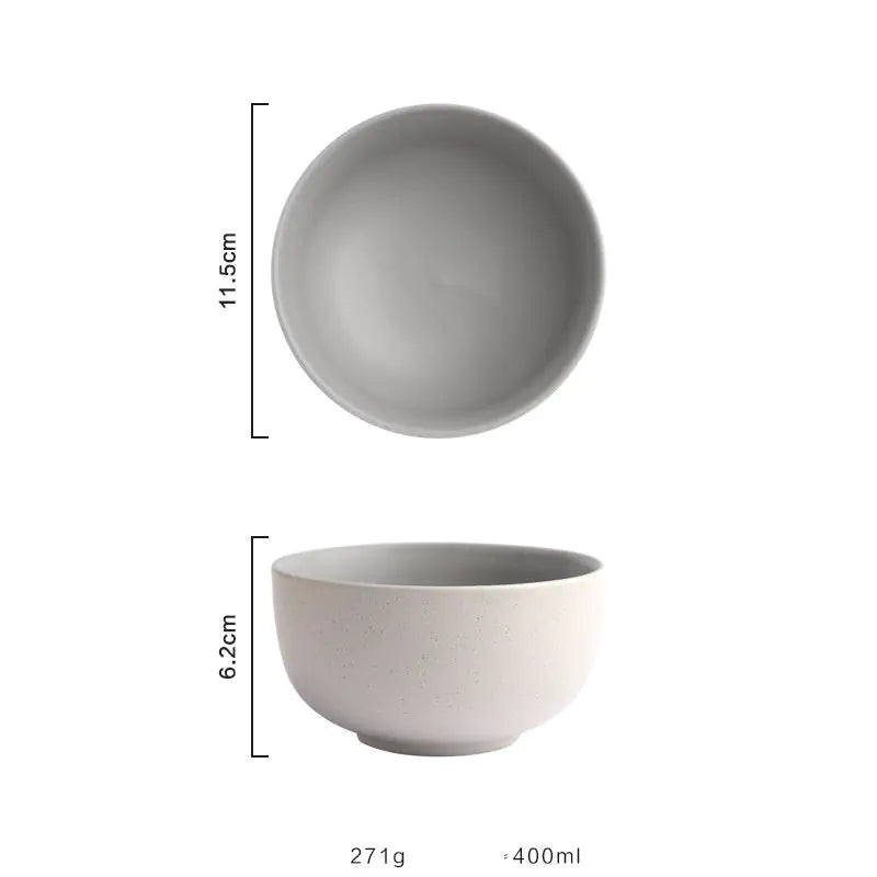 Sesame Glazed Ceramic Bowl