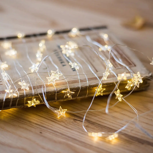 LED Copper Wire Five-Pointed Star Lighting Chain