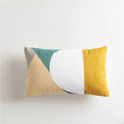 Scandinavian Style Geometric Cotton Embroidered Pillow Covers