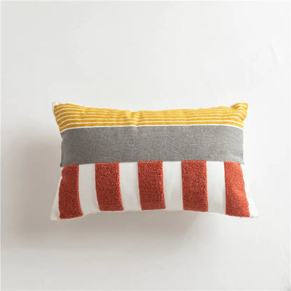 Scandinavian Style Geometric Cotton Embroidered Pillow Covers