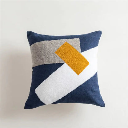 Scandinavian Style Geometric Cotton Embroidered Pillow Covers