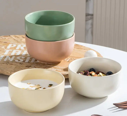 Sesame Glazed Ceramic Bowl